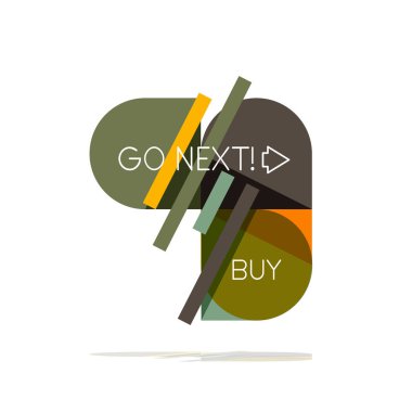 En az daire temiz soyut seçeneği adım Infographic tasarım öğesi, geometrik şekiller - Tur kareler, daireler ve satırları düzeni ile örnek metin