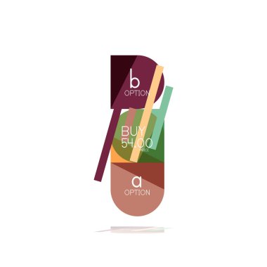 En az daire temiz soyut seçeneği adım Infographic tasarım öğesi, geometrik şekiller - iş veya web sunumu, app veya arabirim için örnek metin kareler, daireler ve satırların düzeniyle yuvarlak