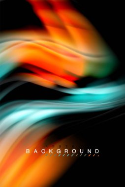 Sıvı sıvı renkler tasarım, renkli mermer veya plastik dalgalı doku arka plan, siyah, iş veya teknoloji sunu veya web broşür için parlak renkli öğeleri kapak tasarımı, duvar kağıdı