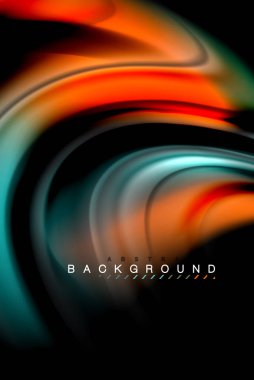 Sıvı sıvı renkler tasarım, renkli mermer veya plastik dalgalı doku arka plan, siyah, iş veya teknoloji sunu veya web broşür için parlak renkli öğeleri kapak tasarımı, duvar kağıdı