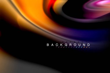 Sıvı sıvı renkler tasarım, renkli mermer veya plastik dalgalı doku arka plan, siyah, iş veya teknoloji sunu veya web broşür için parlak renkli öğeleri kapak tasarımı, duvar kağıdı