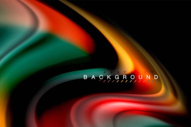 Sıvı sıvı renkler tasarım, renkli mermer veya plastik dalgalı doku arka plan, siyah, iş veya teknoloji sunu veya web broşür için parlak renkli öğeleri kapak tasarımı, duvar kağıdı