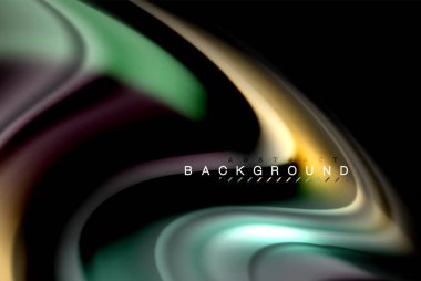 Sıvı sıvı renkler tasarım, renkli mermer veya plastik dalgalı doku arka plan, siyah, iş veya teknoloji sunu veya web broşür için parlak renkli öğeleri kapak tasarımı, duvar kağıdı