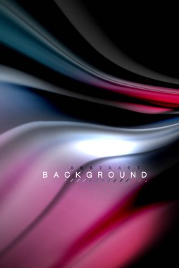 Sıvı sıvı renkler tasarım, renkli mermer veya plastik dalgalı doku arka plan, siyah, iş veya teknoloji sunu veya web broşür için parlak renkli öğeleri kapak tasarımı, duvar kağıdı