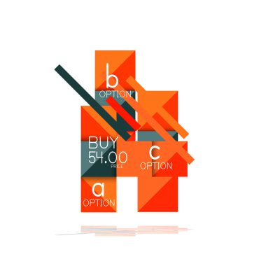 Kare seçeneğinin Infographic afiş. Bilgi ve veri görselleştirme, geometrik tasarım