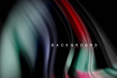 Sıvı sıvı renkler tasarım, renkli mermer veya plastik dalgalı doku arka plan, siyah, iş veya teknoloji sunu veya web broşür için parlak renkli öğeleri kapak tasarımı, duvar kağıdı