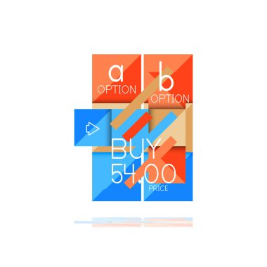 Kare seçeneğinin Infographic afiş. Bilgi ve veri görselleştirme, geometrik tasarım