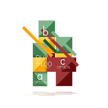 Kare seçeneğinin Infographic afiş. Bilgi ve veri görselleştirme, geometrik tasarım