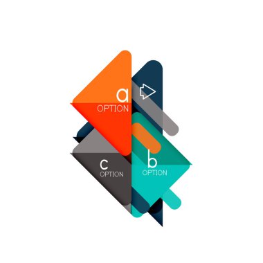 Üçgen veri görselleştirme tasarım, seçenek Infographic düzen