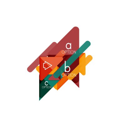 Üçgen veri görselleştirme tasarım, seçenek Infographic düzen