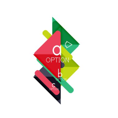 Üçgen veri görselleştirme tasarım, seçenek Infographic düzen