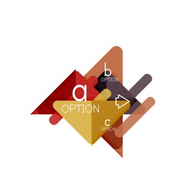 Üçgen veri görselleştirme tasarım, seçenek Infographic düzen