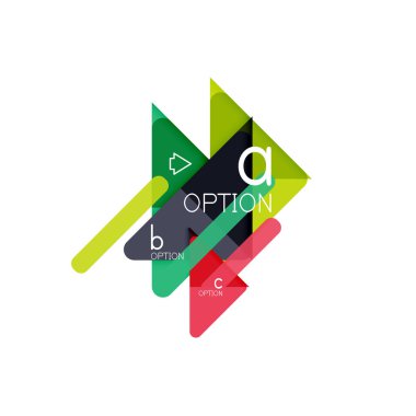 Üçgen veri görselleştirme tasarım, seçenek Infographic düzen