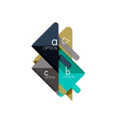 Üçgen veri görselleştirme tasarım, seçenek Infographic düzen