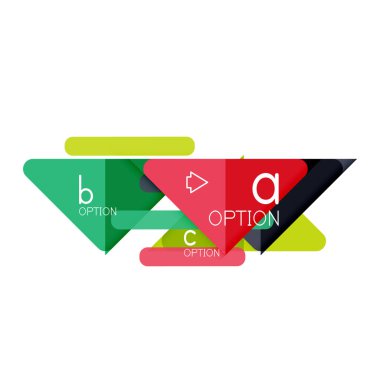 Üçgen veri görselleştirme tasarım, seçenek Infographic düzen