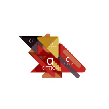 Üçgen veri görselleştirme tasarım, seçenek Infographic düzen