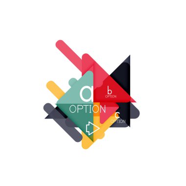 Üçgen veri görselleştirme tasarım, seçenek Infographic düzen