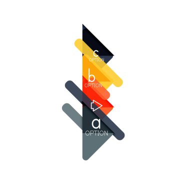 Üçgen veri görselleştirme tasarım, seçenek Infographic düzen