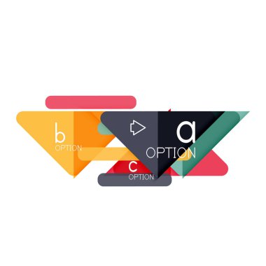 Üçgen veri görselleştirme tasarım, seçenek Infographic düzen