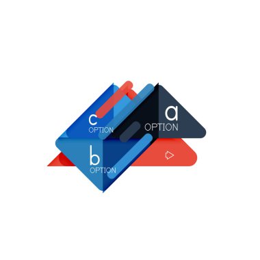 Üçgen veri görselleştirme tasarım, seçenek Infographic düzen