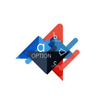 Üçgen veri görselleştirme tasarım, seçenek Infographic düzen