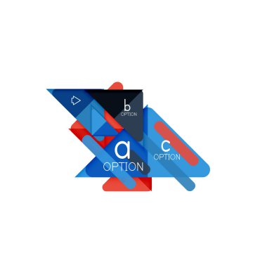 Üçgen veri görselleştirme tasarım, seçenek Infographic düzen