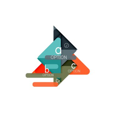 Üçgen veri görselleştirme tasarım, seçenek Infographic düzen