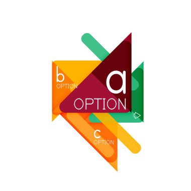 Üçgen veri görselleştirme tasarım, seçenek Infographic düzen