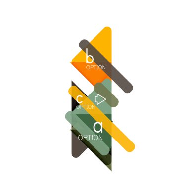 Üçgen veri görselleştirme tasarım, seçenek Infographic düzen