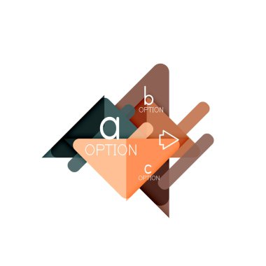 Üçgen veri görselleştirme tasarım, seçenek Infographic düzen