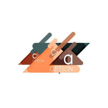 Üçgen veri görselleştirme tasarım, seçenek Infographic düzen