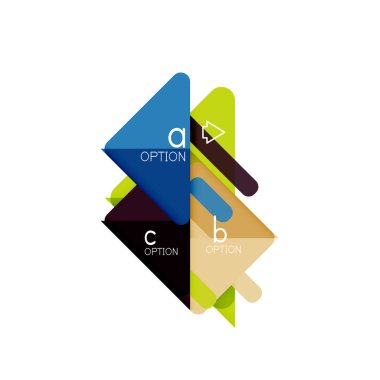 Üçgen veri görselleştirme tasarım, seçenek Infographic düzen