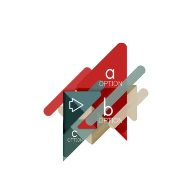 Üçgen veri görselleştirme tasarım, seçenek Infographic düzen