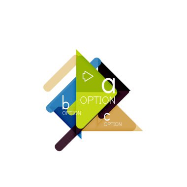 Üçgen veri görselleştirme tasarım, seçenek Infographic düzen