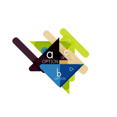 Üçgen veri görselleştirme tasarım, seçenek Infographic düzen