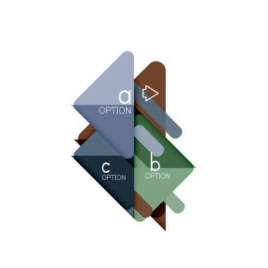 Üçgen veri görselleştirme tasarım, seçenek Infographic düzen