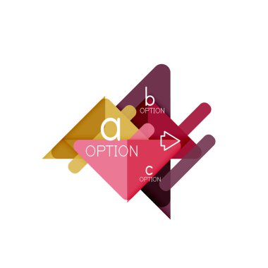 Üçgen veri görselleştirme tasarım, seçenek Infographic düzen