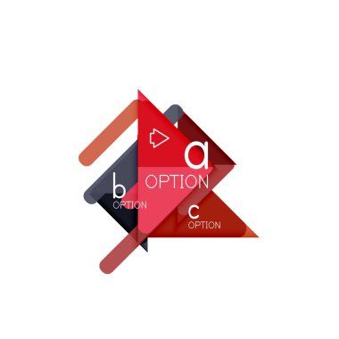 Üçgen veri görselleştirme tasarım, seçenek Infographic düzen