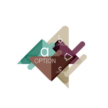 Üçgen veri görselleştirme tasarım, seçenek Infographic düzen