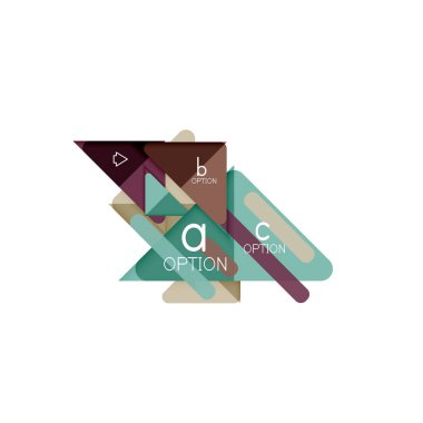 Üçgen veri görselleştirme tasarım, seçenek Infographic düzen