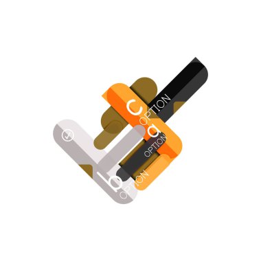 Özet satırları geometrik Infographic layoutabstract satırları geometrik Infographic düzeni, veri görselleştirme tasarım, seçeneği adım adım programı, web kutusu