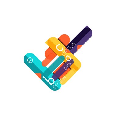 Özet satırları geometrik Infographic layoutabstract satırları geometrik Infographic düzeni, veri görselleştirme tasarım, seçeneği adım adım programı, web kutusu