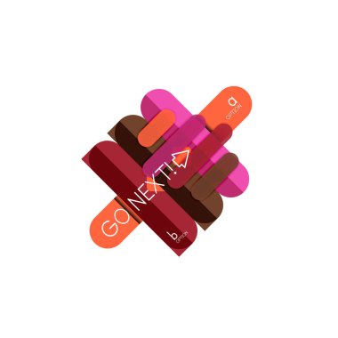 Özet satırları geometrik Infographic layoutabstract satırları geometrik Infographic düzeni, veri görselleştirme tasarım, seçeneği adım adım programı, web kutusu