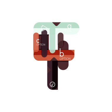 Özet satırları geometrik Infographic layoutabstract satırları geometrik Infographic düzeni, veri görselleştirme tasarım, seçeneği adım adım programı, web kutusu