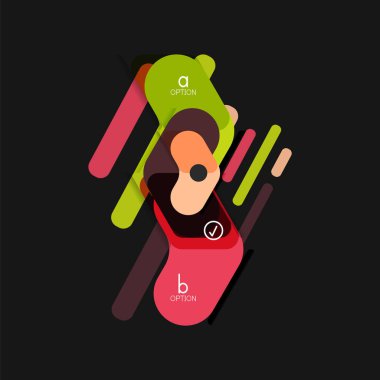 Düz tasarım geometrik infographics, ok şekli vektör etiket veya etiket, Fiyat etiketleri, promosyon rozet, simgesi tasarım, kağıt tarzı düzeni verileri grafik görselleştirme adım adım süreci için için teklif