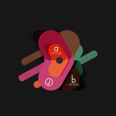 Düz tasarım geometrik infographics, ok şekli vektör etiket veya etiket, Fiyat etiketleri, promosyon rozet, simgesi tasarım, kağıt tarzı düzeni verileri grafik görselleştirme adım adım süreci için için teklif