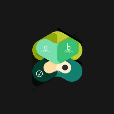 Düz tasarım geometrik infographics, ok şekli vektör etiket veya etiket, Fiyat etiketleri, promosyon rozet, simgesi tasarım, kağıt tarzı düzeni verileri grafik görselleştirme adım adım süreci için için teklif