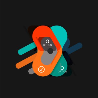 Düz tasarım geometrik infographics, ok şekli vektör etiket veya etiket, Fiyat etiketleri, promosyon rozet, simgesi tasarım, kağıt tarzı düzeni verileri grafik görselleştirme adım adım süreci için için teklif