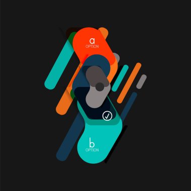 Düz tasarım geometrik infographics, ok şekli vektör etiket veya etiket, Fiyat etiketleri, promosyon rozet, simgesi tasarım, kağıt tarzı düzeni verileri grafik görselleştirme adım adım süreci için için teklif