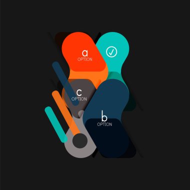 Düz tasarım geometrik infographics, ok şekli vektör etiket veya etiket, Fiyat etiketleri, promosyon rozet, simgesi tasarım, kağıt tarzı düzeni verileri grafik görselleştirme adım adım süreci için için teklif